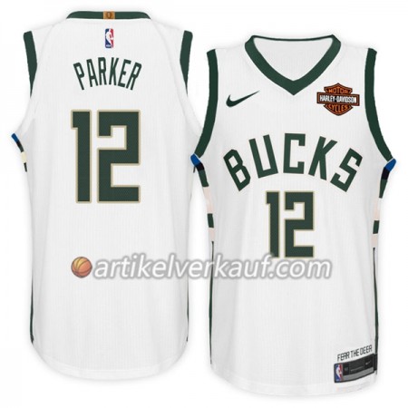NBA Milwaukee Bucks Trikot Jabari Parker 12 Nike 2017-18 Weiß Swingman - Herren